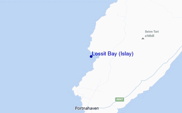 mappa di localizzazione di Lossit Bay (Islay)
