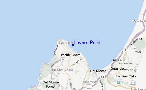 mappa di localizzazione di Lovers Point