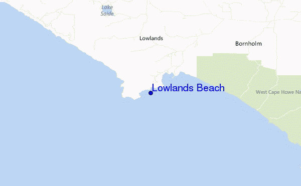 mappa di localizzazione di Lowlands Beach