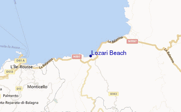 mappa di localizzazione di Lozari Beach