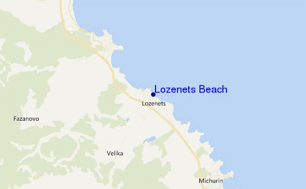 mappa di localizzazione di Lozenets Beach