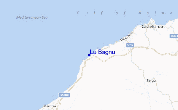 mappa di localizzazione di Lu Bagnu