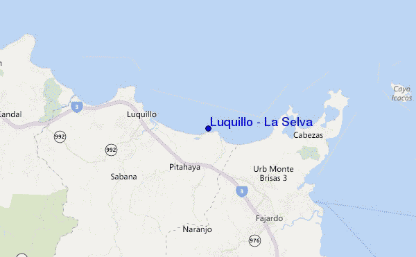mappa di localizzazione di Luquillo - La Selva