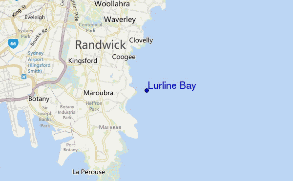 mappa di localizzazione di Lurline Bay