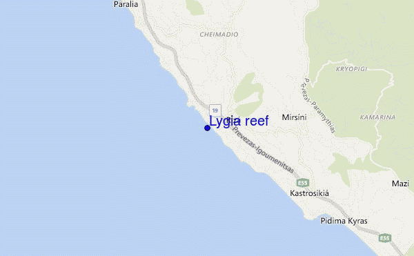 mappa di localizzazione di Lygia reef