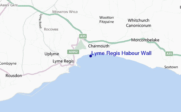mappa di localizzazione di Lyme Regis Habour Wall