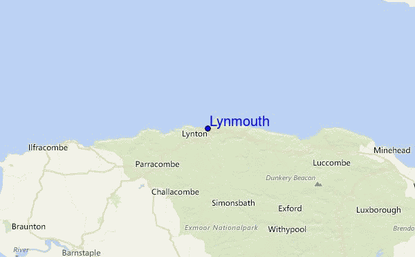 Lynmouth Location Map