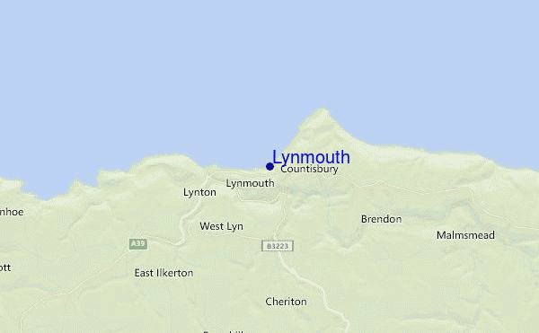 mappa di localizzazione di Lynmouth