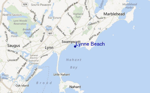 mappa di localizzazione di Lynne Beach