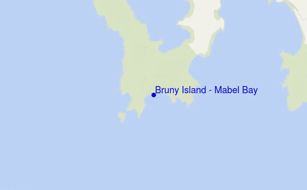 mappa di localizzazione di Bruny Island - Mabel Bay