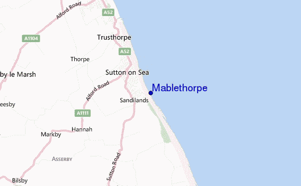 mappa di localizzazione di Mablethorpe