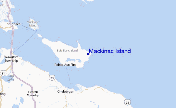 Mackinac Island Location Map