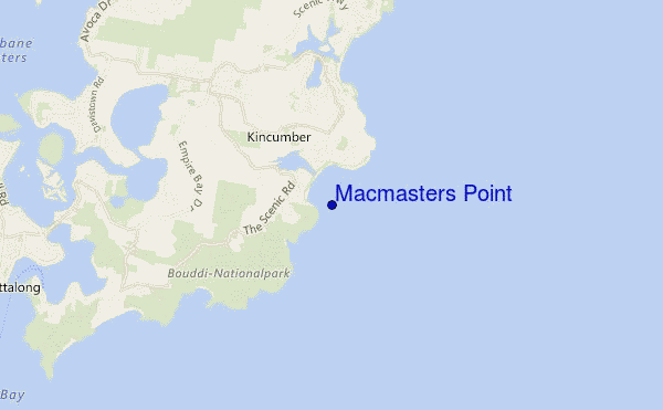 mappa di localizzazione di Macmasters Point