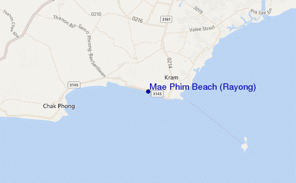 mappa di localizzazione di Mae Phim Beach (Rayong)