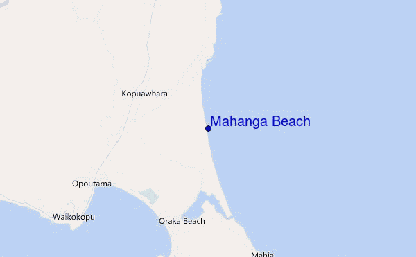 mappa di localizzazione di Mahanga Beach