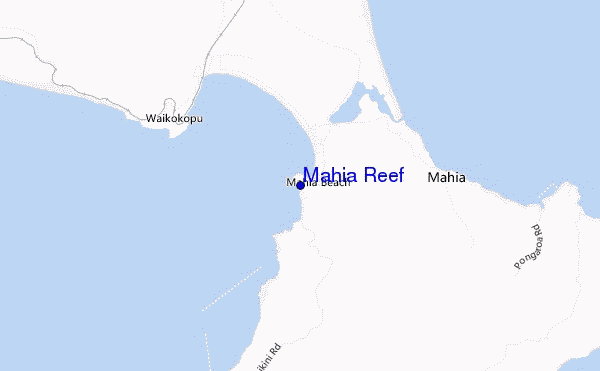 mappa di localizzazione di Mahia Reef