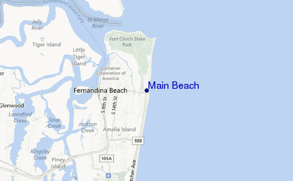 mappa di localizzazione di Main Beach