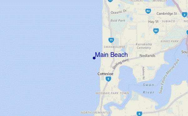 mappa di localizzazione di Main Beach