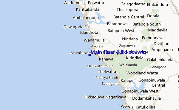 mappa di localizzazione di Main Reef (Hikkaduwa)