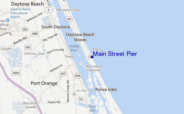 mappa di localizzazione di Main Street Pier