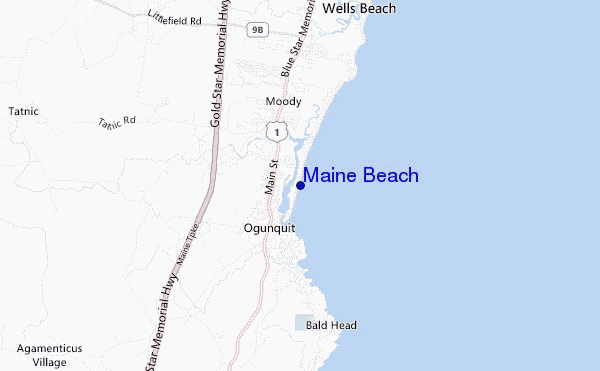 mappa di localizzazione di Maine Beach