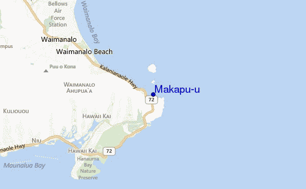 mappa di localizzazione di Makapu'u