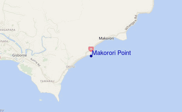 mappa di localizzazione di Makorori Point