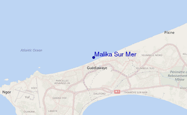 mappa di localizzazione di Malika Sur Mer