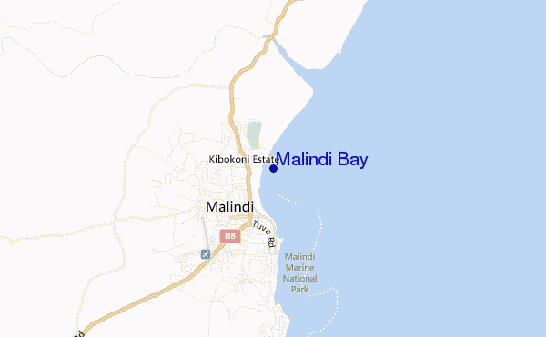 mappa di localizzazione di Malindi Bay