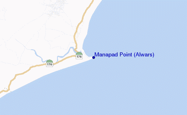 mappa di localizzazione di Manapad Point (Alwars)
