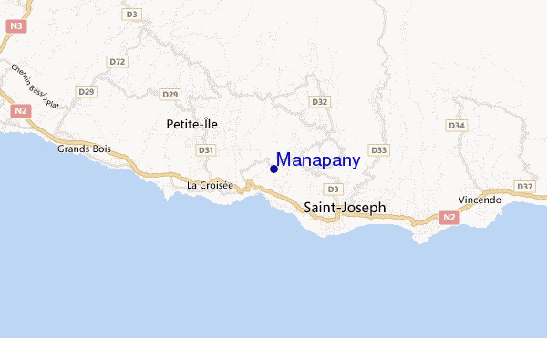 mappa di localizzazione di Manapany