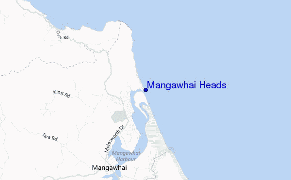 mappa di localizzazione di Mangawhai Heads
