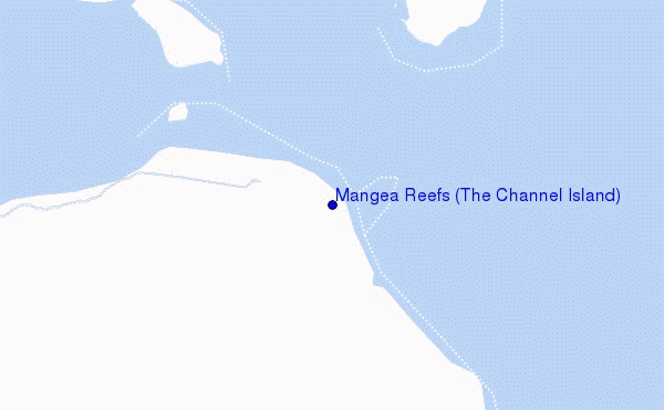 mappa di localizzazione di Mangea Reefs (The Channel Island)