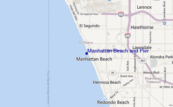 mappa di localizzazione di Manhattan Beach and Pier