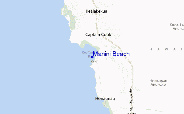 mappa di localizzazione di Manini Beach