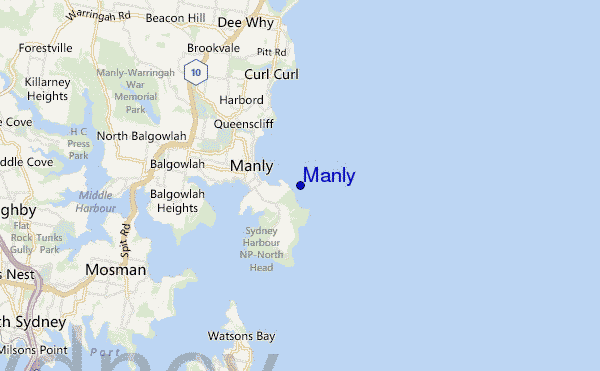 mappa di localizzazione di Manly
