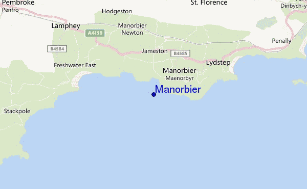mappa di localizzazione di Manorbier
