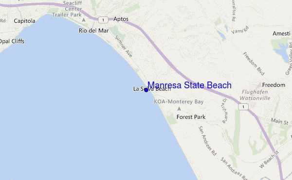 mappa di localizzazione di Manresa State Beach