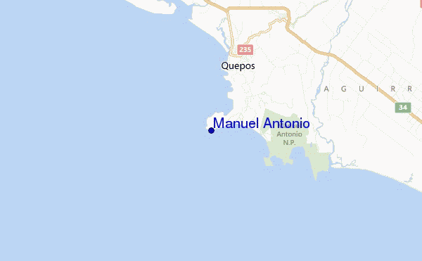 mappa di localizzazione di Manuel Antonio