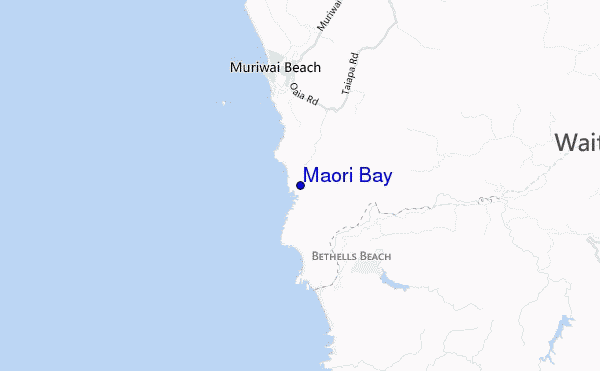 mappa di localizzazione di Maori Bay