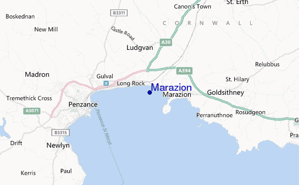 mappa di localizzazione di Marazion
