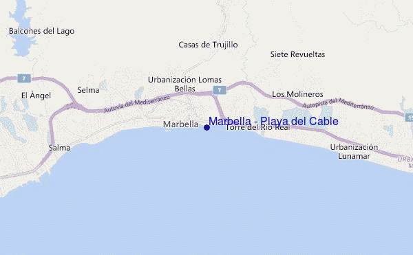 mappa di localizzazione di Marbella - Playa del Cable