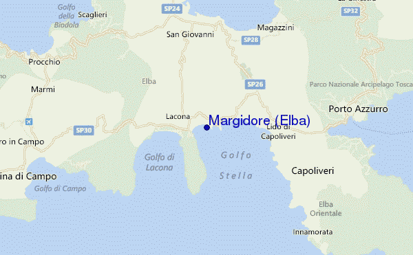 mappa di localizzazione di Margidore (Elba)