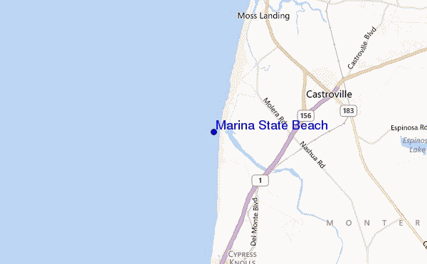 mappa di localizzazione di Marina State Beach