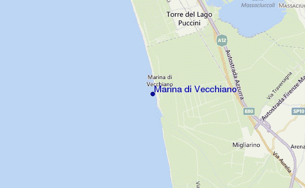 mappa di localizzazione di Marina di Vecchiano