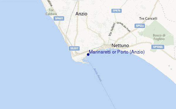 mappa di localizzazione di Marinaretti or Porto (Anzio)