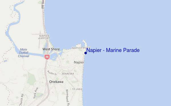 mappa di localizzazione di Napier - Marine Parade