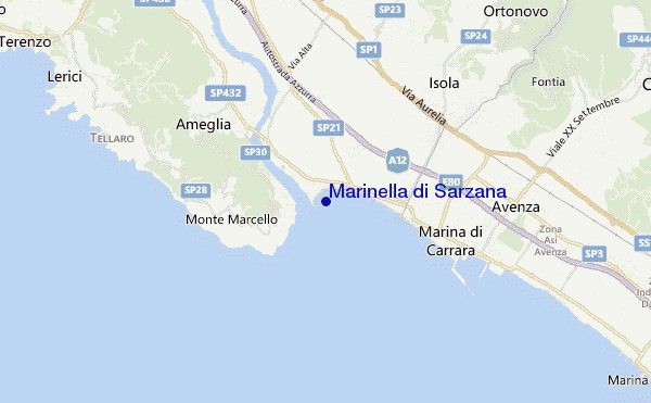 mappa di localizzazione di Marinella di Sarzana