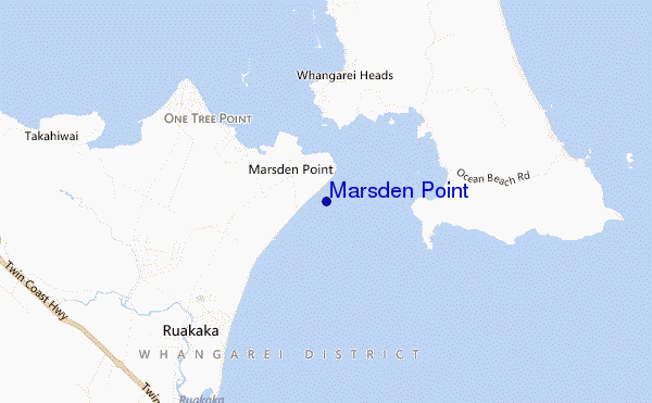 mappa di localizzazione di Marsden Point