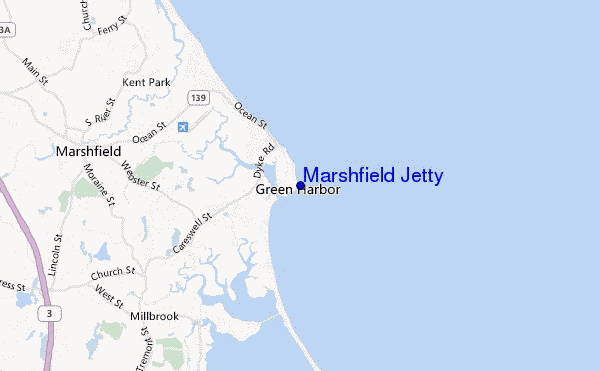 mappa di localizzazione di Marshfield Jetty